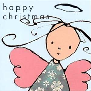 Christmas card design of angel for Paperchase